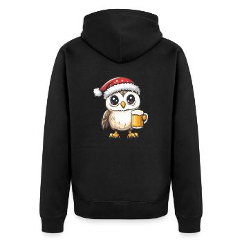 Bière de Noël Owl - Veste à capuche bio Premium Unisexe - noir - Dos - Nico (187cm)