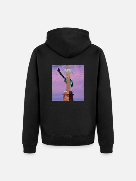 Liberty Patrick - Unisex Premium Bio Zip Hoodie - Schwarz