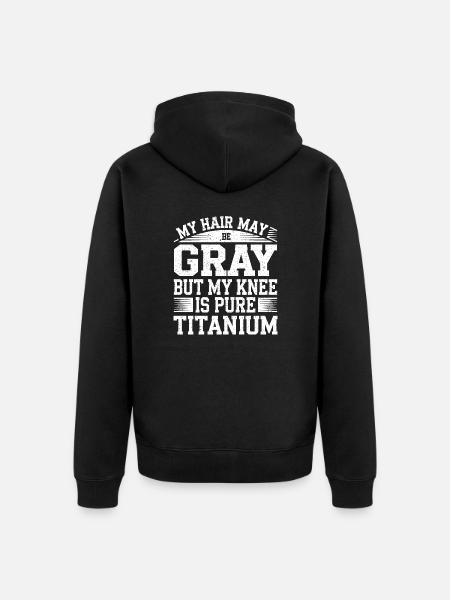 Humorous through every rehab - Unisex Premium Organic Zip Hoodie - black