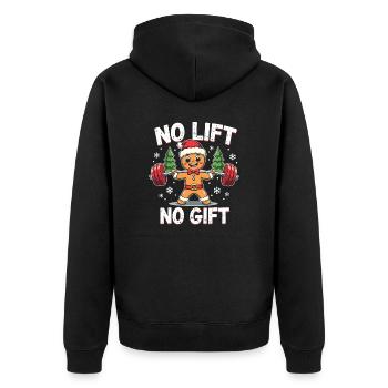 Pas d’ascenseur pas de cadeau Bodybuilder Pain d’épice Homme Gym - Veste à capuche bio Premium Unisexe - noir - Dos - Nico (187cm)