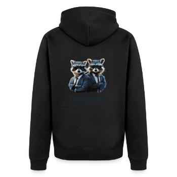 Les Blues Raccoons 2 - Veste à capuche bio Premium Unisexe - noir - Dos - Nico (187cm)