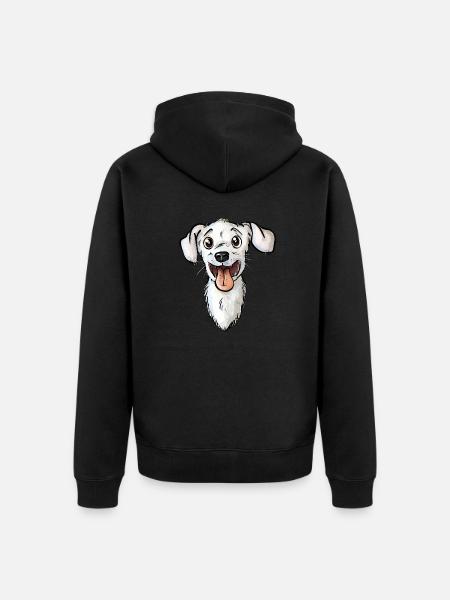 Jack Russell - Unisex Premium Organic Zip Hoodie - black