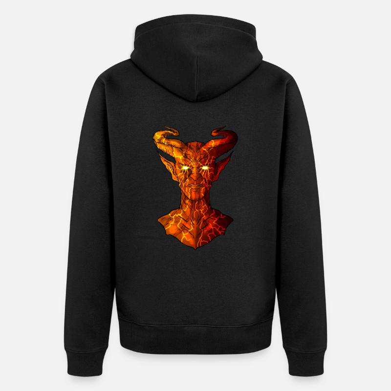 Devil - Unisex Premium Bio Zip Hoodie - Schwarz