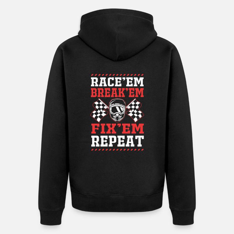 Drag Race - Unisex Premium Bio Zip Hoodie - Schwarz