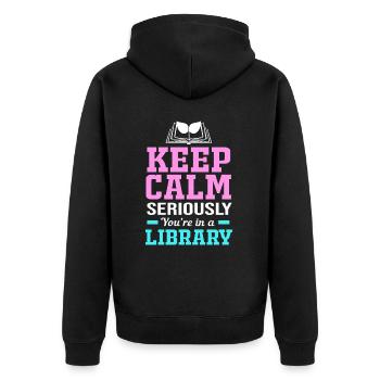 Bibliothèque Livre Rat de bibliothèque Lecture Rat de bibliothèque - Veste à capuche bio Premium Unisexe - noir - Dos - Nico (187cm)