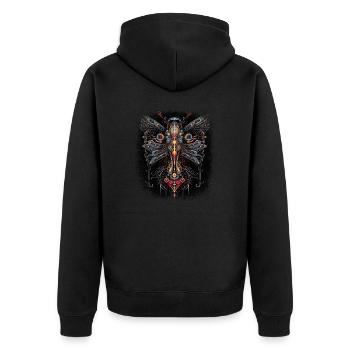 fun tendance cadeau humour anniversaire cadeau mignon - Veste à capuche bio Premium Unisexe - noir - Dos - Nico (187cm)