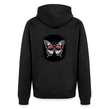 Happy Trending Awesome Butterflies - Veste à capuche bio Premium Unisexe - noir - Dos - Nico (187cm)