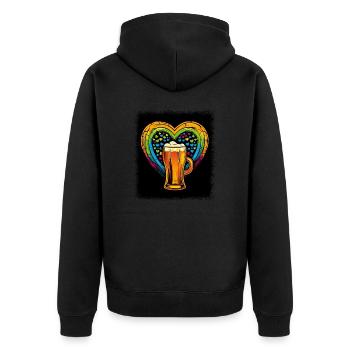 Love Funny Quote Back Skeleton Costume Cadeaux - Veste à capuche bio Premium Unisexe - noir - Dos - Nico (187cm)