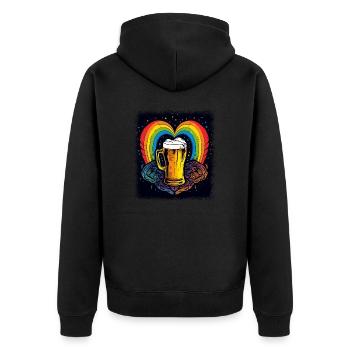 Années 1960 Child Peace Sign Funky Hippy - Veste à capuche bio Premium Unisexe - noir - Dos - Nico (187cm)