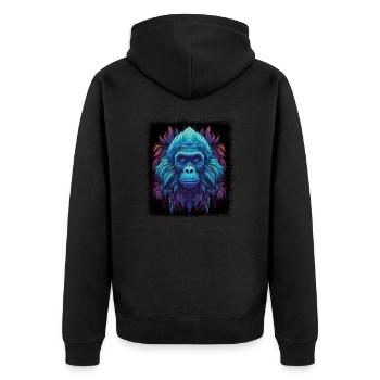 Signe de paix des enfants Green Hippie Festival Cool Hippie - Veste à capuche bio Premium Unisexe - noir - Dos - Nico (187cm)