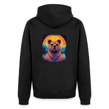 Drôles de dictons Growler Anniversaire Cadeau Idée Blagues - Veste à capuche bio Premium Unisexe - noir - Dos - Nico (187cm)