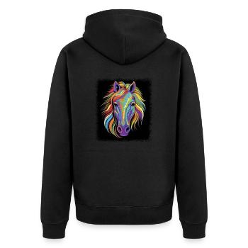 love peace symbol global peace disarmament - Unisex Premium Organic Zip Hoodie - black - Back - Nico (187cm)