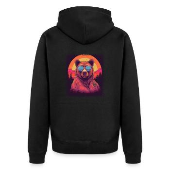 drôles dictons génial anniversaire cool coati - Veste à capuche bio Premium Unisexe - noir - Dos - Nico (187cm)
