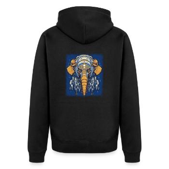 drôles de dictons animaux cadeau drôle geek - Veste à capuche bio Premium Unisexe - noir - Dos - Nico (187cm)