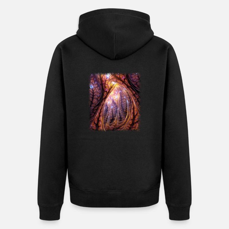 cocoa chocolate fun present idea - Unisex Premium Bio Zip Hoodie - Schwarz