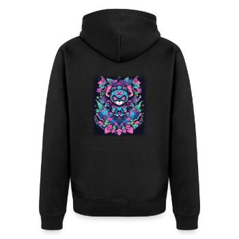 animal drôle amante de los humour drôles dictons - Veste à capuche bio Premium Unisexe - noir - Dos - Nico (187cm)