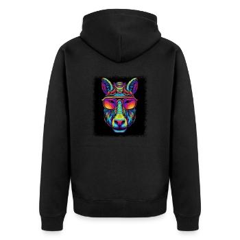 thoroughbred quote horse sayings horseman - Unisex Premium Organic Zip Hoodie - black - Back - Nico (187cm)