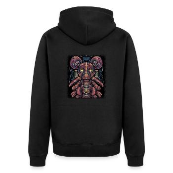 Tout va bien paroles de chansons ne vous inquiétez pas idée cadeau - Veste à capuche bio Premium Unisexe - noir - Dos - Nico (187cm)
