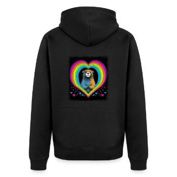 Anotter christmas art jokes humor quote gift idea - Unisex Premium Organic Zip Hoodie - black - Back - Nico (187cm)