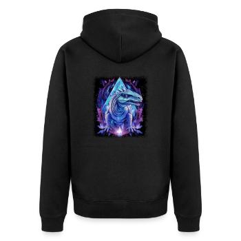 t rex gift gift idea trex born in 2004 awesome - Unisex Premium Organic Zip Hoodie - black - Back - Nico (187cm)