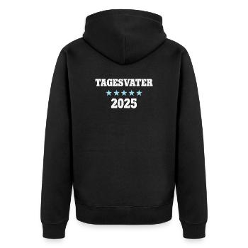 Tagesvater Erzieher Kindergärtner Geburtstag - Unisex Premium Bio Zip Hoodie - Schwarz - Hinten - Nico (187cm)