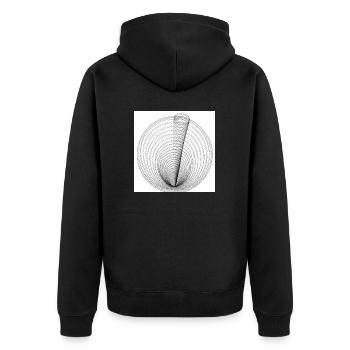 Mathematical Mandala - Unisex Premium Organic Zip Hoodie - black - Back - Nico (187cm)