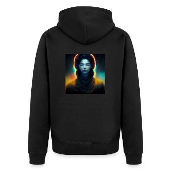 Éveil spirituel - Veste à capuche bio Premium Unisexe - noir - Dos - Nico (187cm)