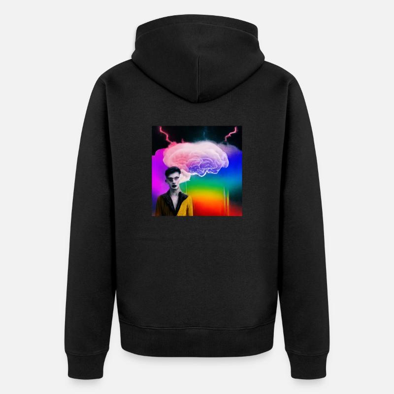 Surreal Artwork Pride - Unisex Premium Bio Zip Hoodie - Schwarz