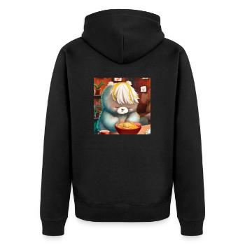 Animal moelleux - Veste à capuche bio Premium Unisexe - noir - Dos - Nico (187cm)