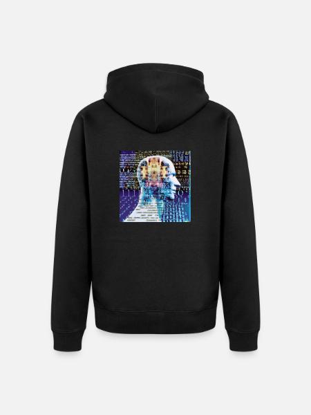 Artificial intelligence - Unisex Premium Organic Zip Hoodie - black