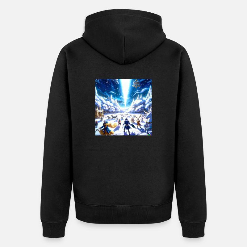Isekai Édition de Noël - Veste à capuche bio Premium Unisexe - noir