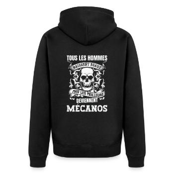les meilleurs deviennent mécanos - Veste à capuche bio Premium Unisexe - noir - Dos - Nico (187cm)