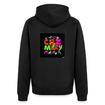 Animals - Unisex Premium Bio Zip Hoodie - Schwarz - Hinten - Nico (187cm)