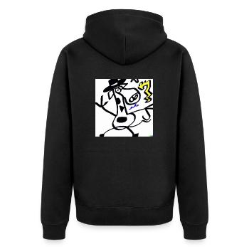 Animals - Unisex Premium Bio Zip Hoodie - Schwarz - Hinten - Nico (187cm)