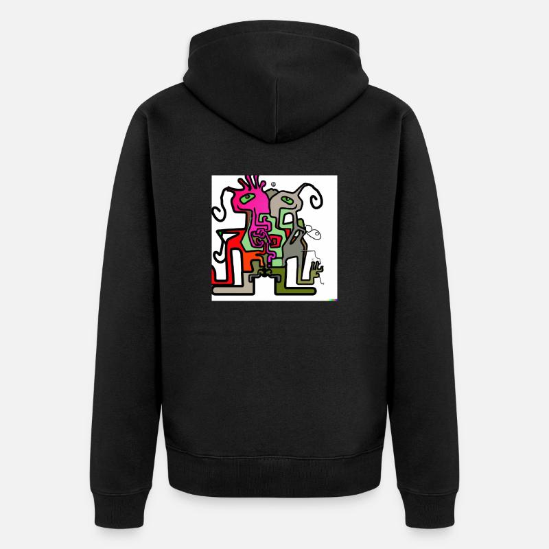 example com 7 - Unisex Premium Bio Zip Hoodie - Schwarz