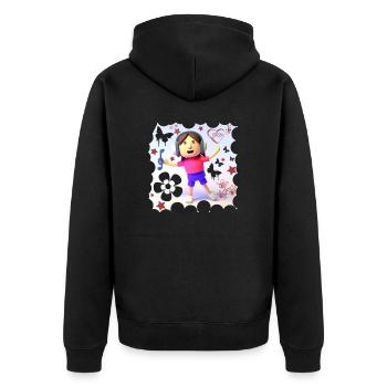 MUSIQUE AMUSANTE 9 - Veste à capuche bio Premium Unisexe - noir - Dos - Nico (187cm)