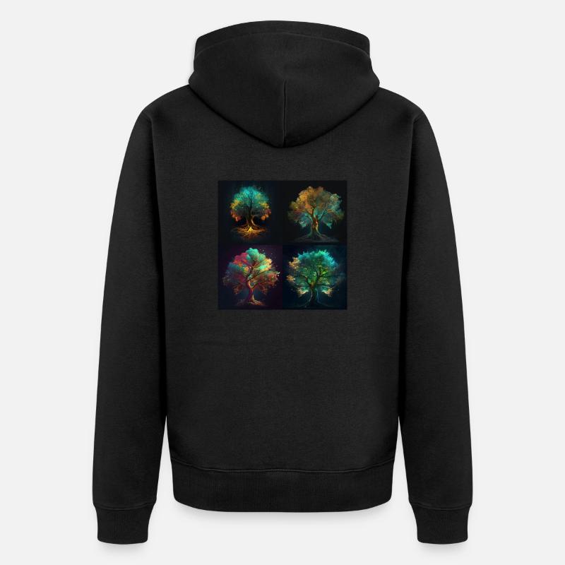 A tree - Veste à capuche bio Premium Unisexe - noir