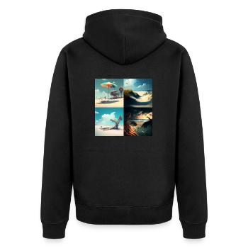 Summer time - Veste à capuche bio Premium Unisexe - noir - Dos - Nico (187cm)