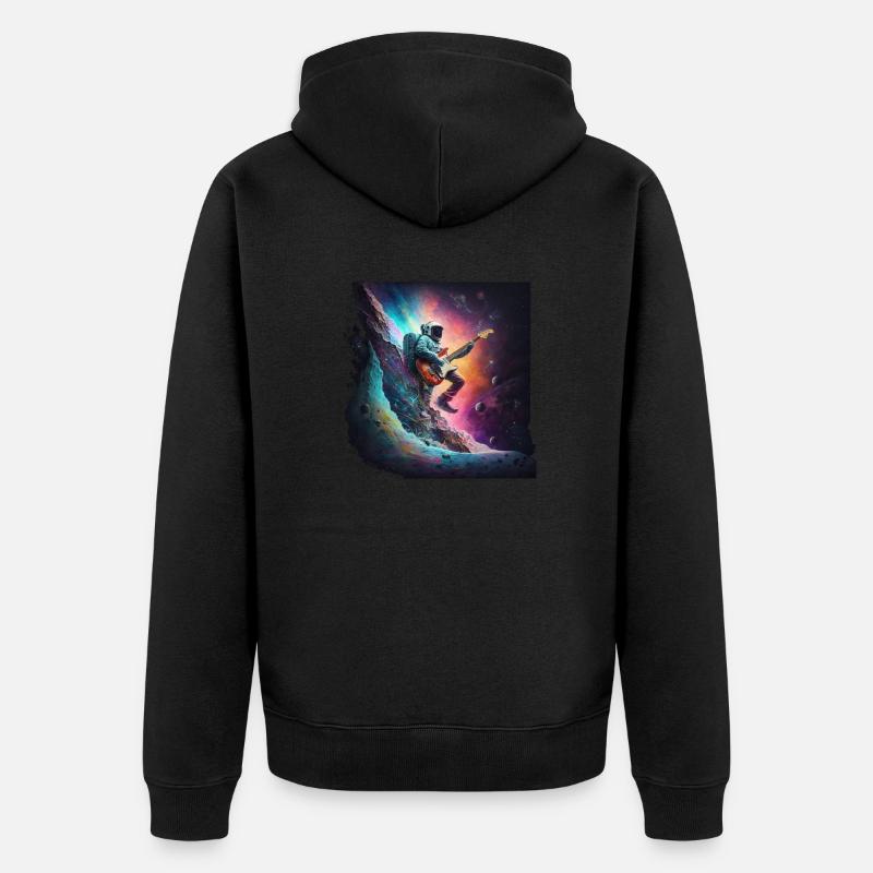 Surf spatial - Veste à capuche bio Premium Unisexe - noir