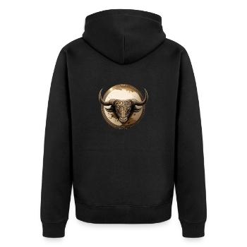 taureau des sables - Veste à capuche bio Premium Unisexe - noir - Dos - Nico (187cm)