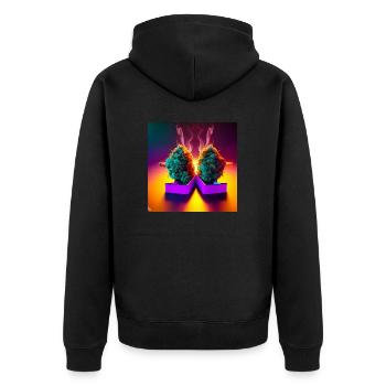 BudBrothers. Décriminalisation 2023 Marijuana - Veste à capuche bio Premium Unisexe - noir - Dos - Nico (187cm)