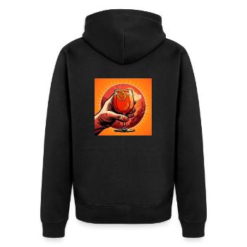 Prost - Unisex Premium Bio Zip Hoodie - Schwarz - Hinten - Nico (187cm)