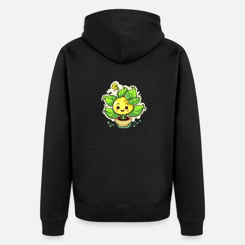 Marque de commerce Cute Plant - Veste à capuche bio Premium Unisexe - noir