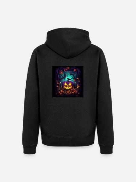 Happy Halloween - Unisex Premium Bio Zip Hoodie - Schwarz