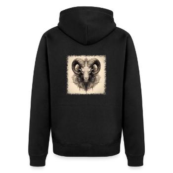 drôle cadeau d’anniversaire idée de cadeau heureux - Veste à capuche bio Premium Unisexe - noir - Dos - Nico (187cm)