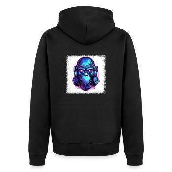 cadeau d’anniversaire idée cadeau cool bday humour - Veste à capuche bio Premium Unisexe - noir - Dos - Nico (187cm)