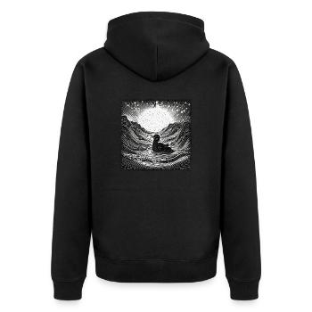 America Aves Best Friend Bow Hunting 4x4 - Unisex Premium Organic Zip Hoodie - black - Back - Nico (187cm)