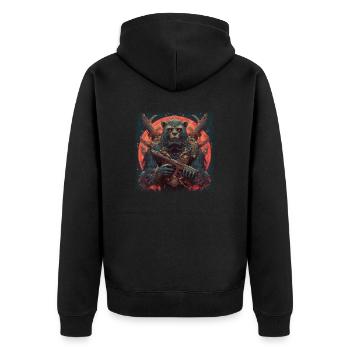Ours cool cadeau Ours brun anniversaire - Veste à capuche bio Premium Unisexe - noir - Dos - Nico (187cm)