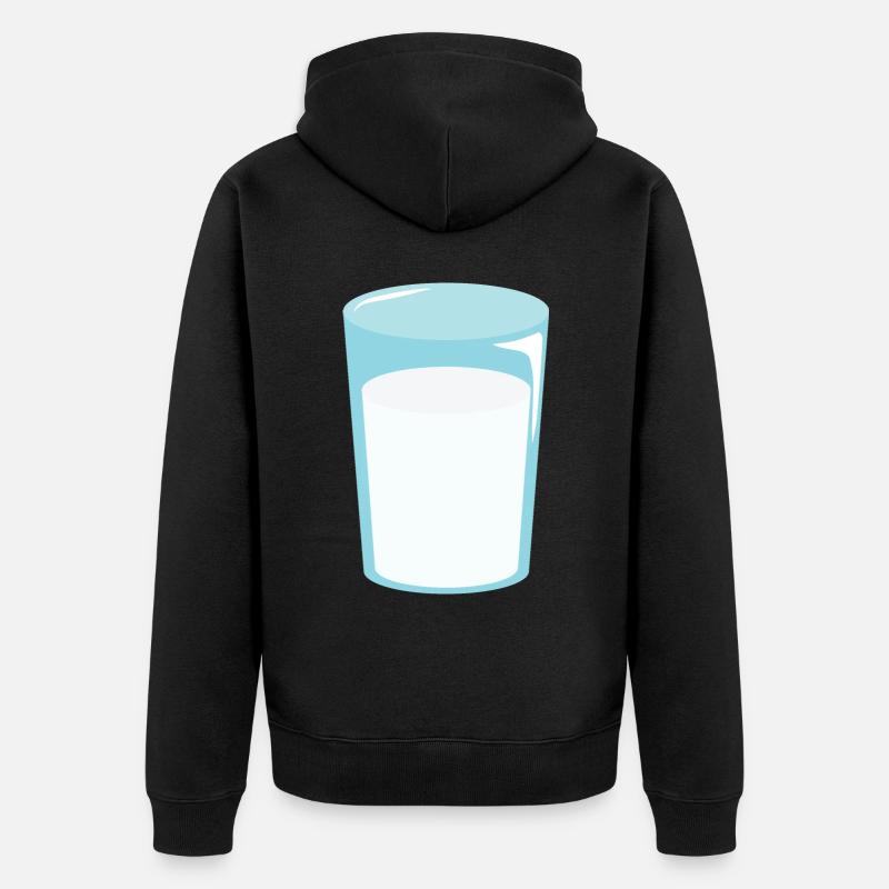 Verre de lait - Veste à capuche bio Premium Unisexe - noir
