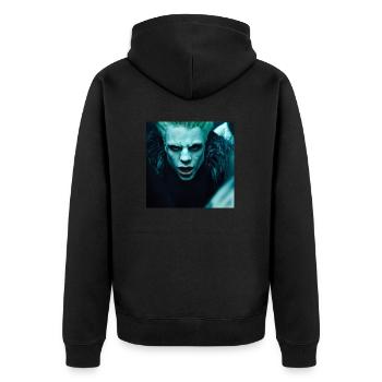 Horreur d’horreur créative et efficace - Veste à capuche bio Premium Unisexe - noir - Dos - Nico (187cm)